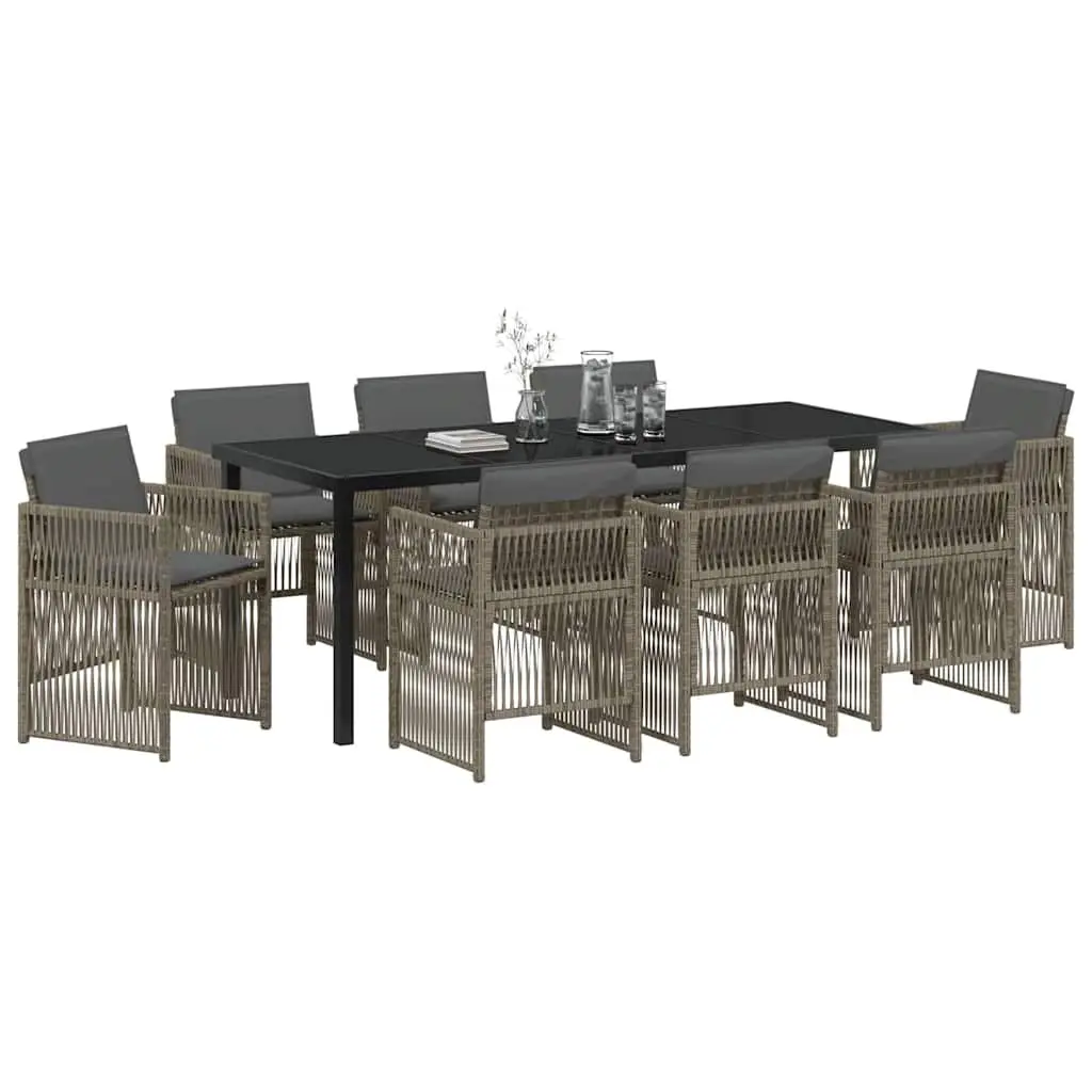 9-Piece Garden Dining Set with Durable Frame