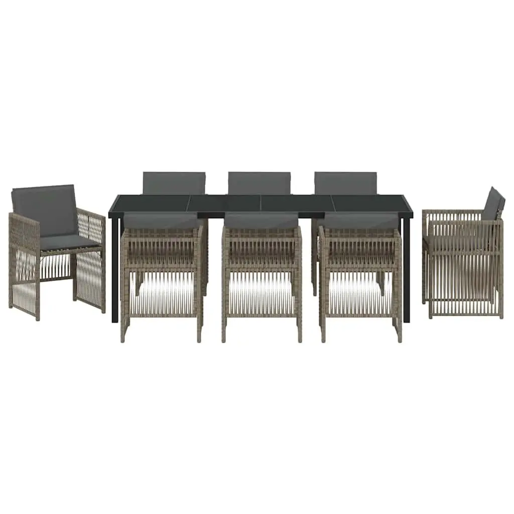 9-Piece Garden Dining Set with Durable Frame