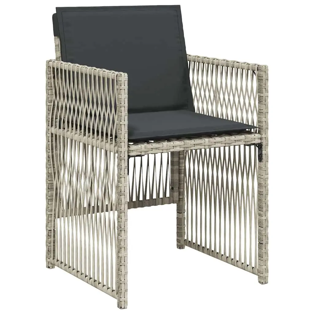 5-Piece Garden Dining Set in Light Grey