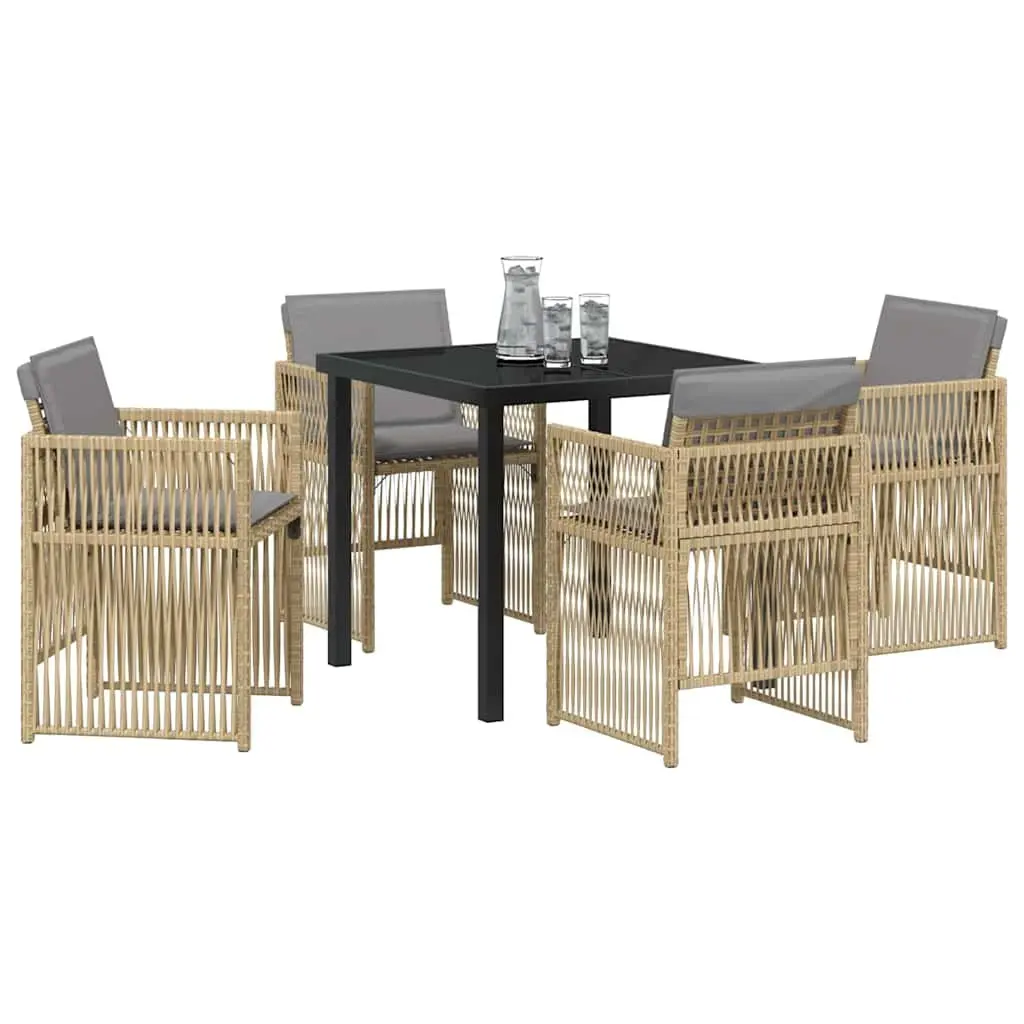 5-Piece Garden Dining Set in Beige