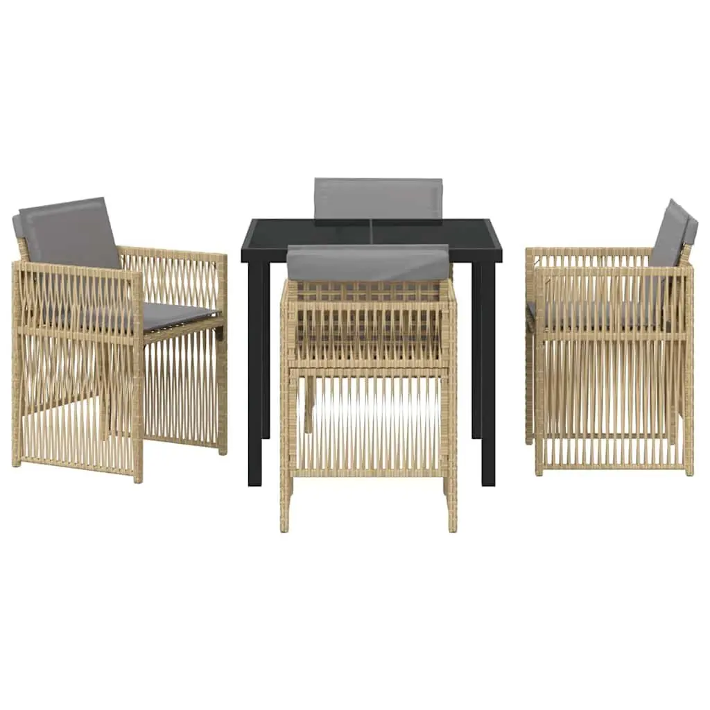 5-Piece Garden Dining Set in Beige