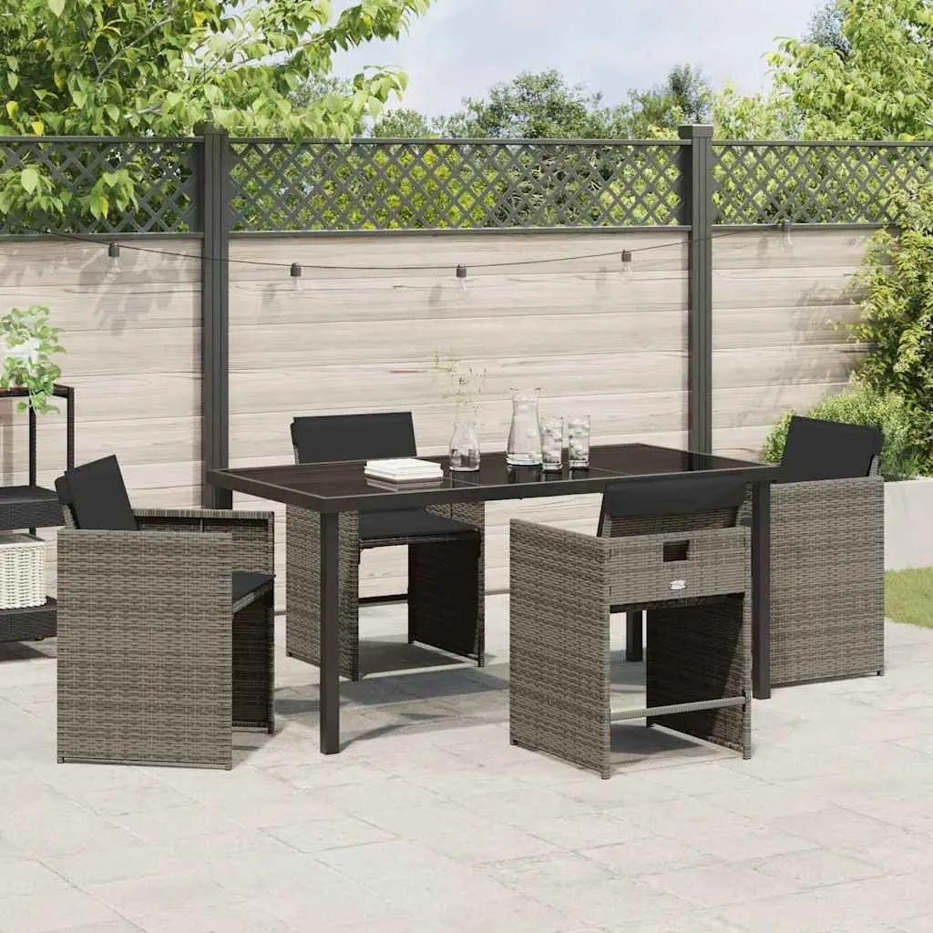5-Piece Grey Garden Dining Set