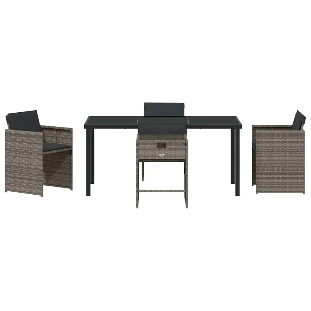 5-Piece Grey Garden Dining Set