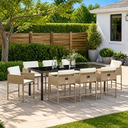9-Piece Outdoor Patio Dining Set with Durable Construction