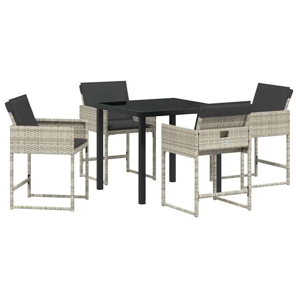 Light Grey 5-Piece Outdoor Dining Set with Durable Build