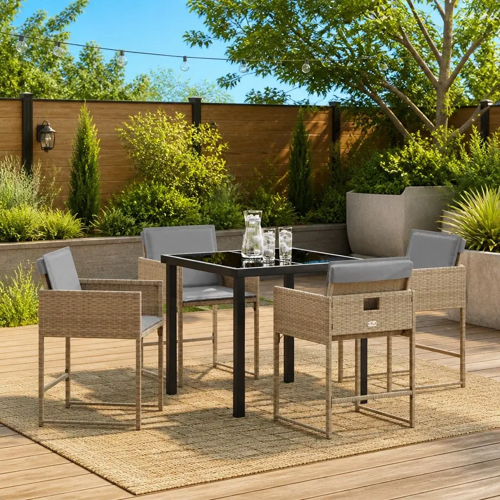 Garden Dining Set 5 Pieces for Outdoor Spaces