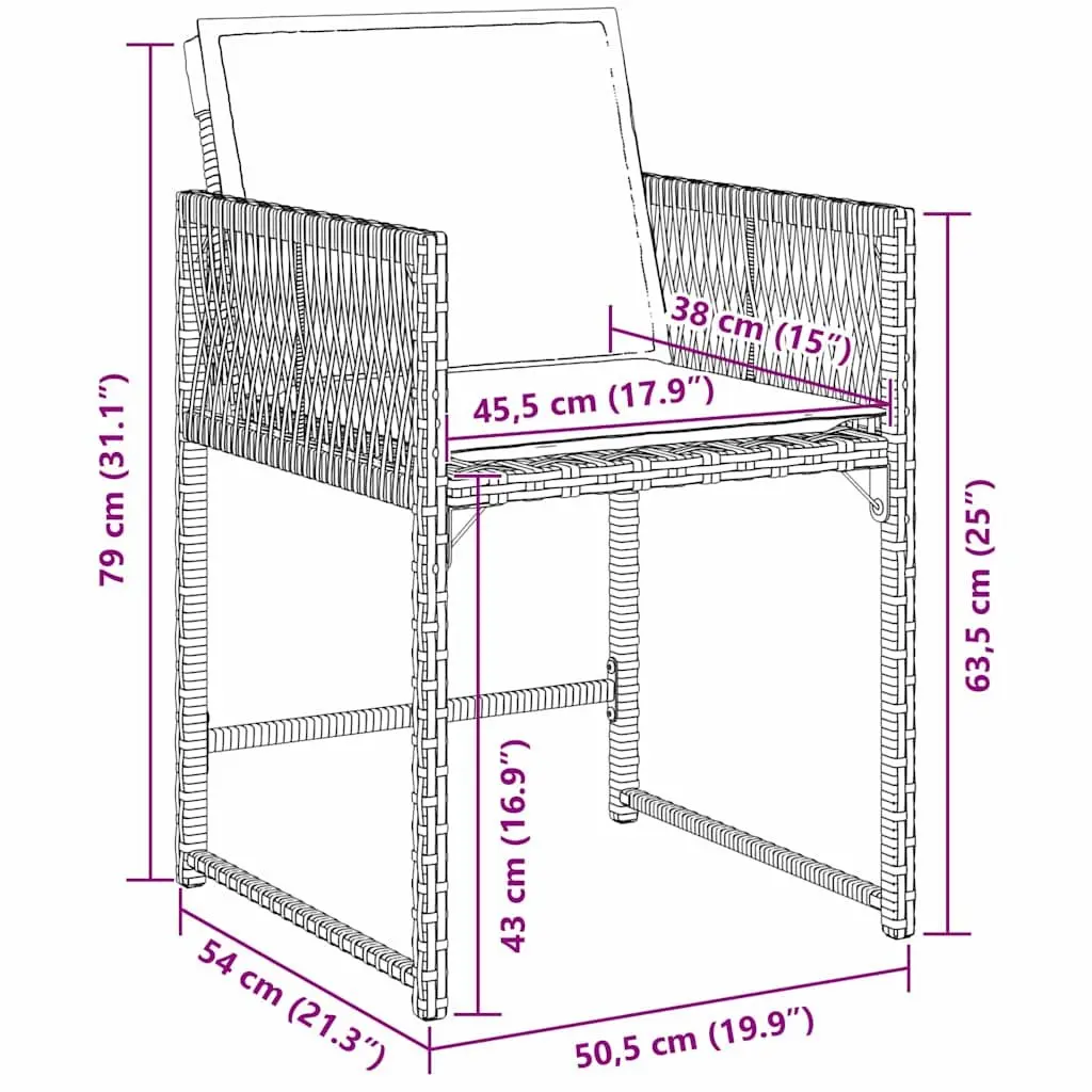 Garden Dining Set Poly Rattan Steel Glass 5 Pieces Outdoor Furniture Black