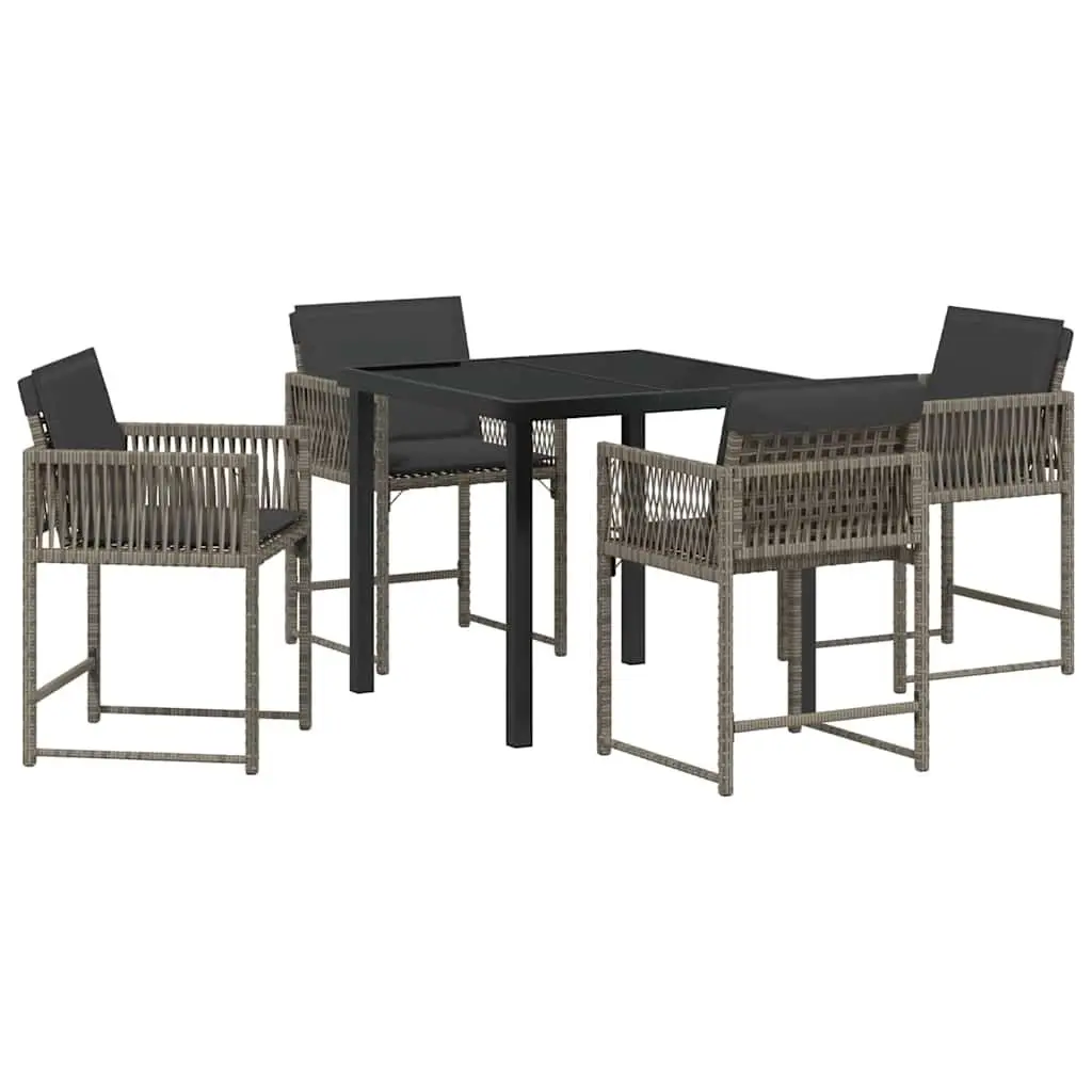 Grey 5-Piece Garden Dining Set for Outdoor Spaces