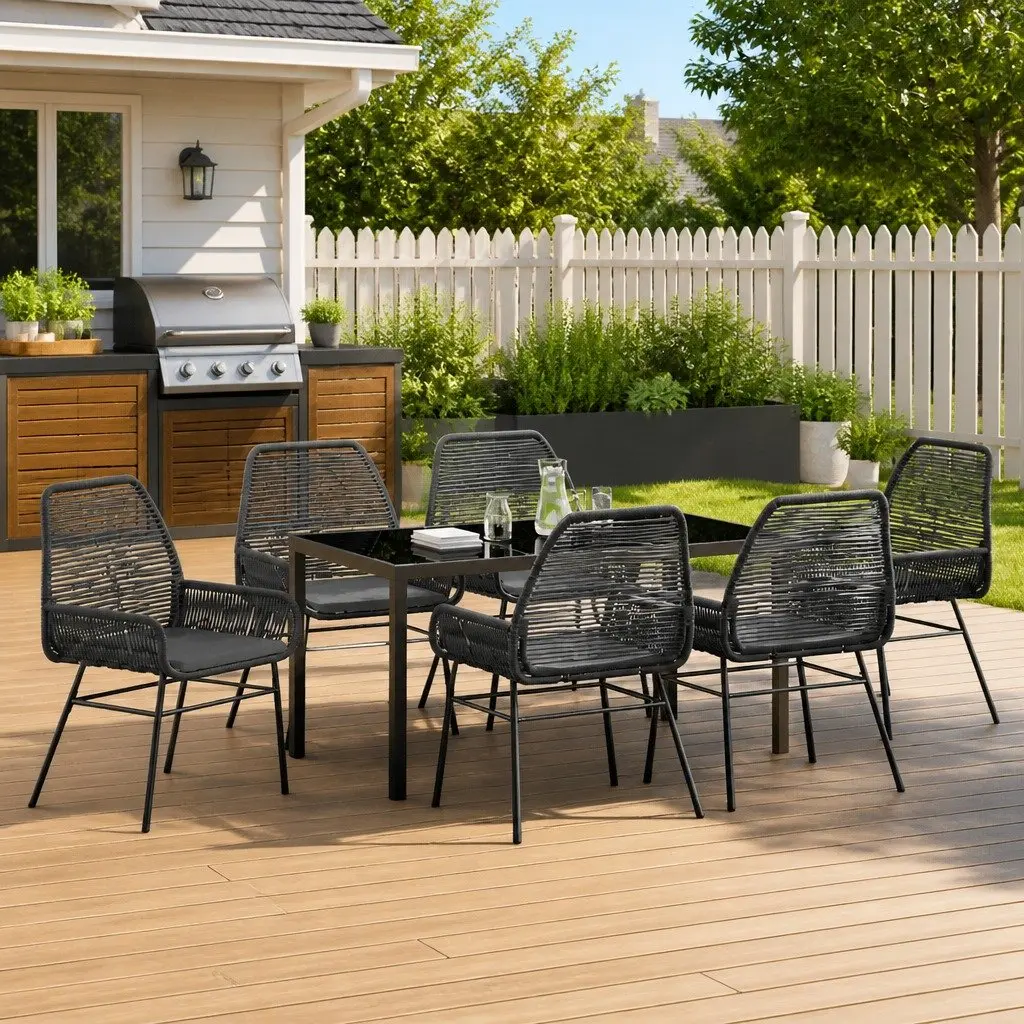 7-Piece Garden Dining Set with Durable Build