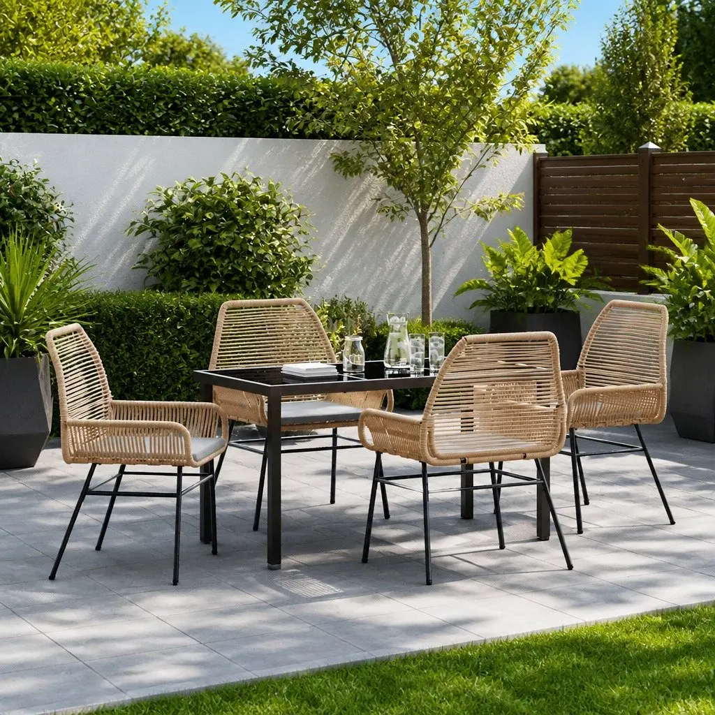5 Piece Garden Dining Set with Durable Build