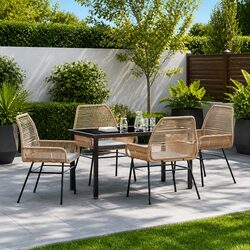 Stylish 5 Piece Garden Dining Set with Durable Build