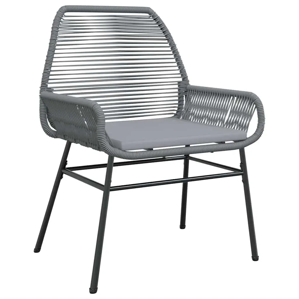 7 Piece Grey Poly Rattan Garden Dining Set