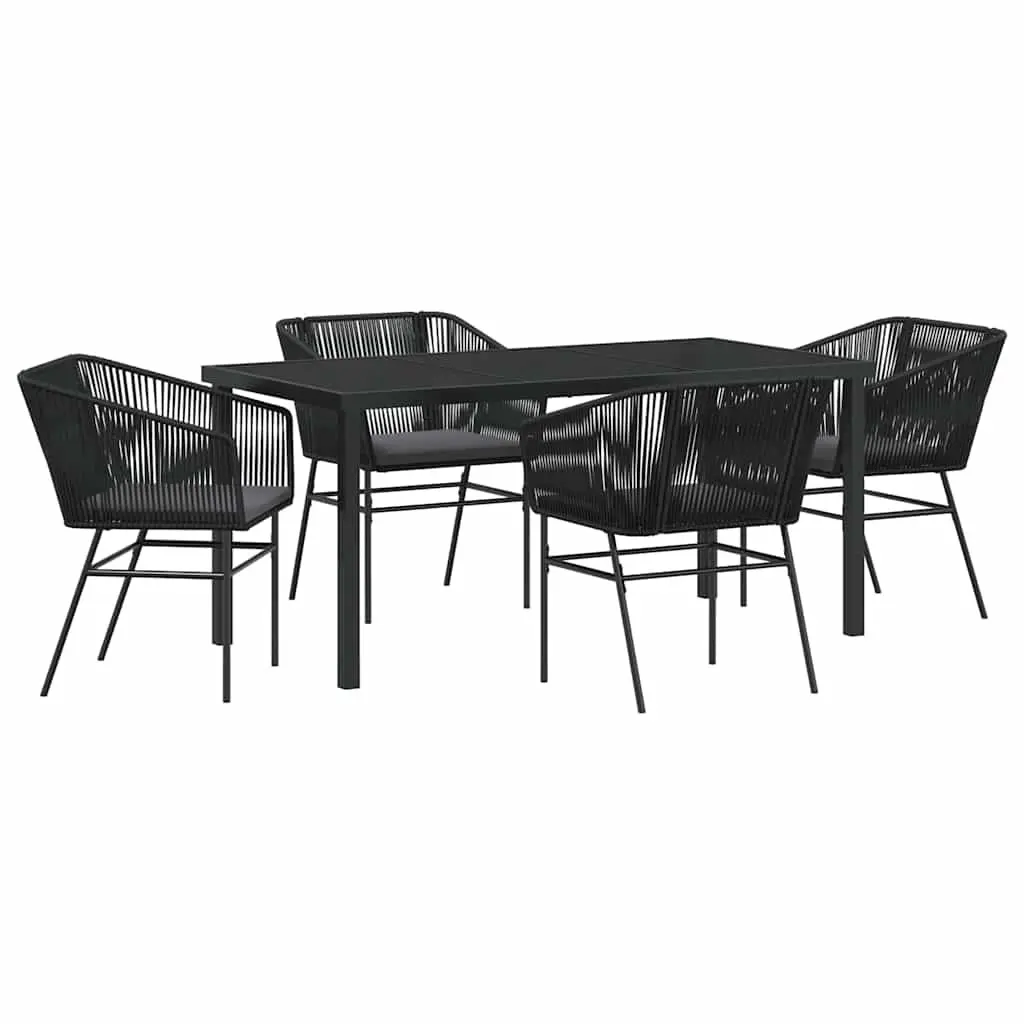 Outdoor 5 Piece Garden Dining Set with Cushions