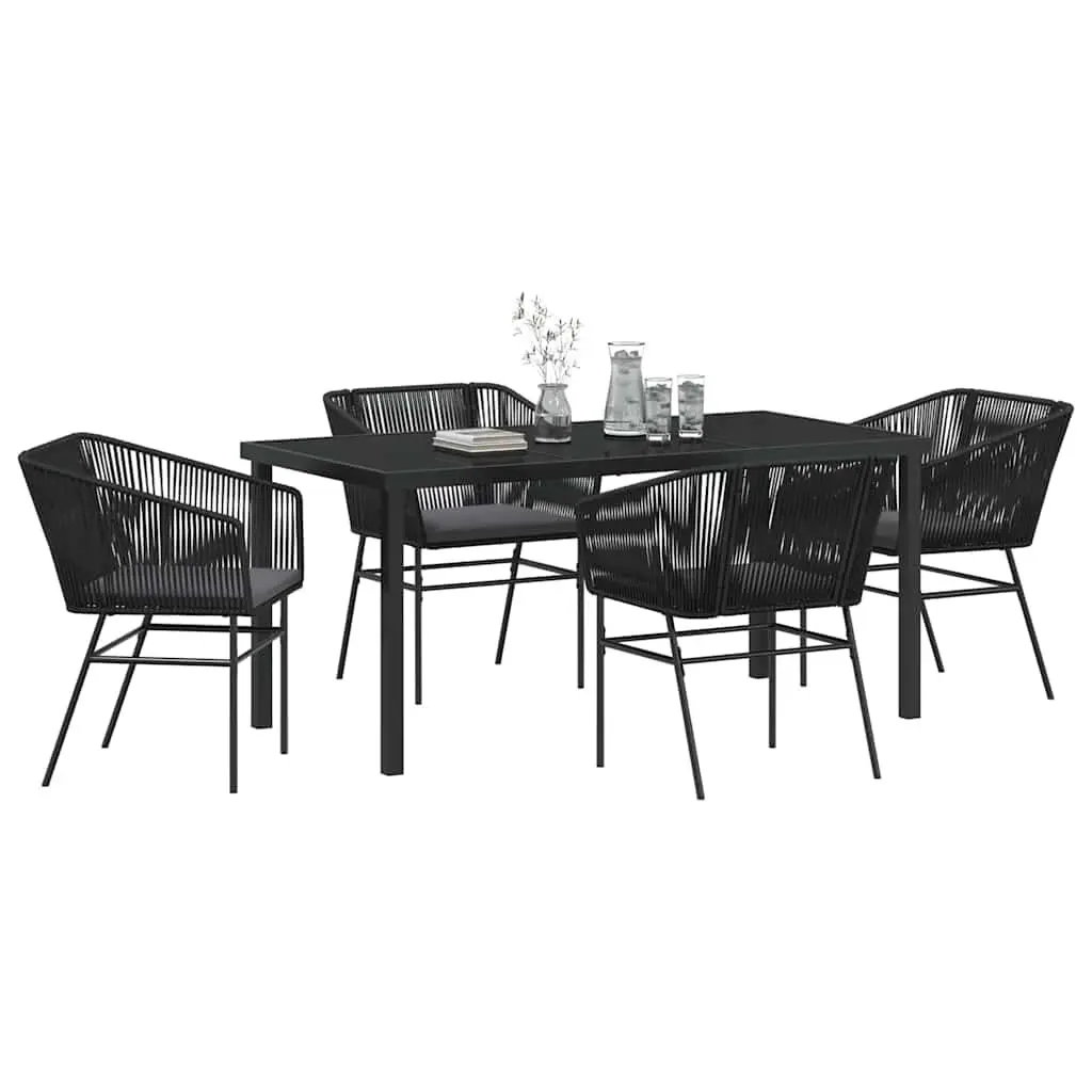 Outdoor 5 Piece Garden Dining Set with Cushions