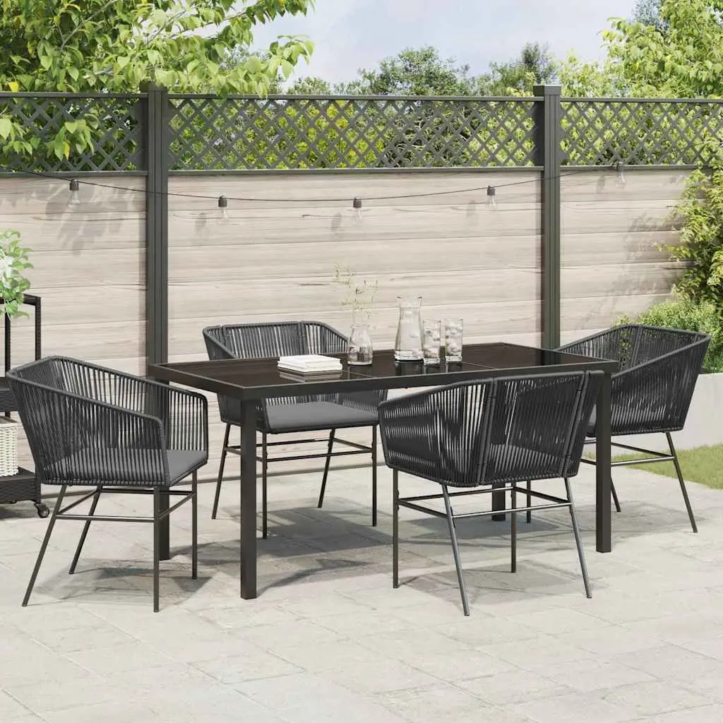 Outdoor 5 Piece Garden Dining Set with Cushions