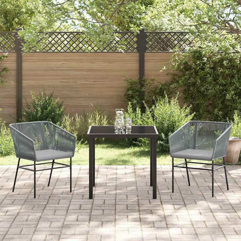 3-Piece Garden Dining Set with Cushions