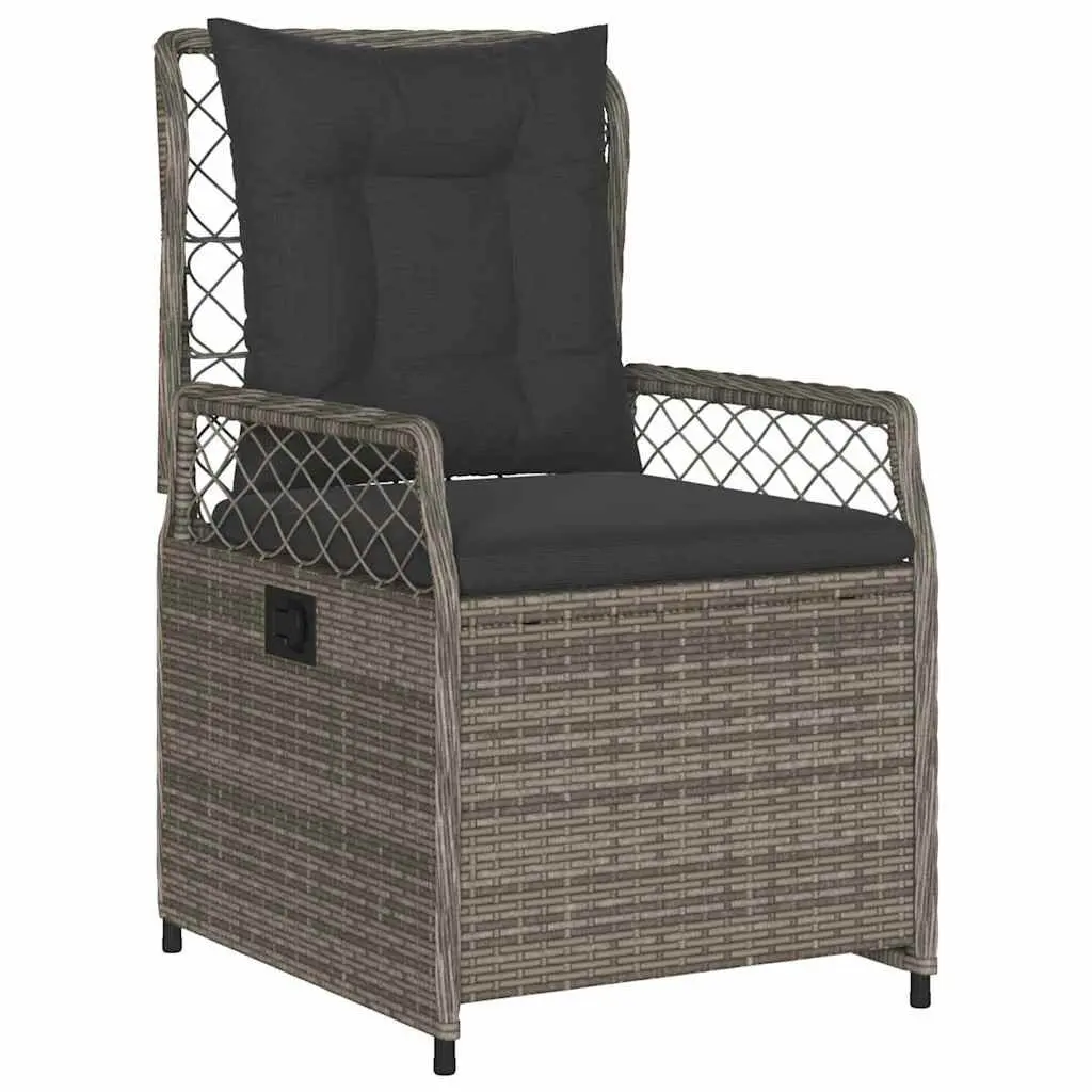 9-Piece Garden Dining Set with Grey Poly Rattan