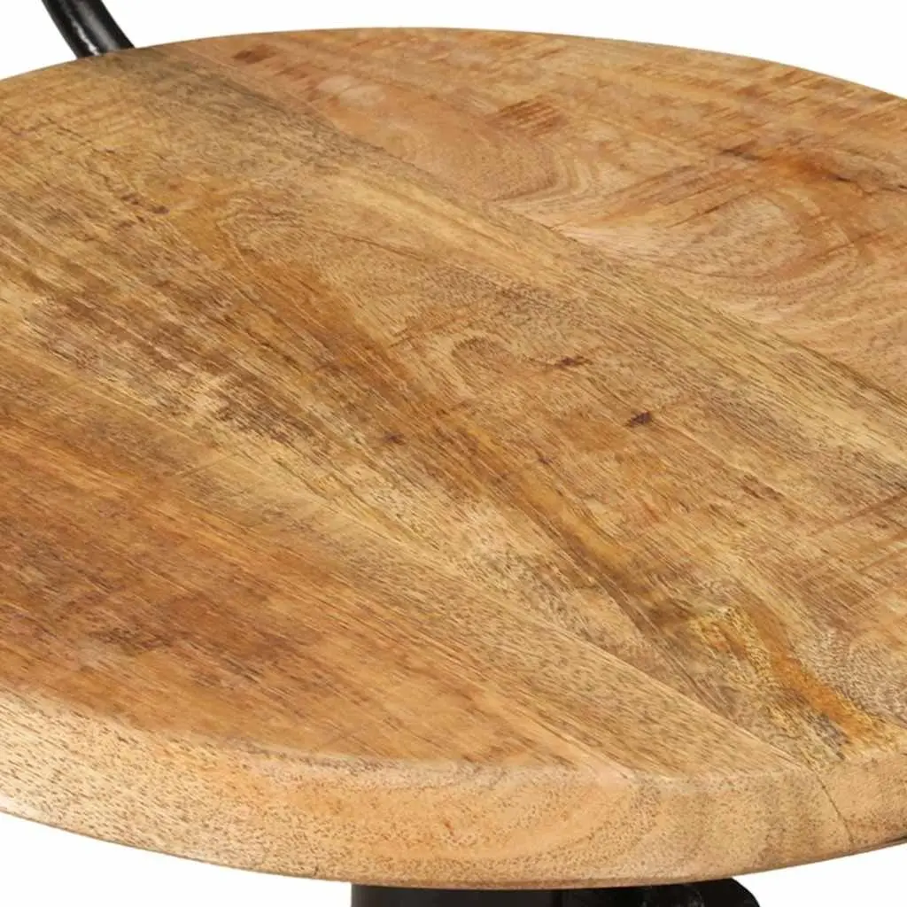 Solid Mango Wood Bar Stools 2 pcs Brown Kitchen Dining