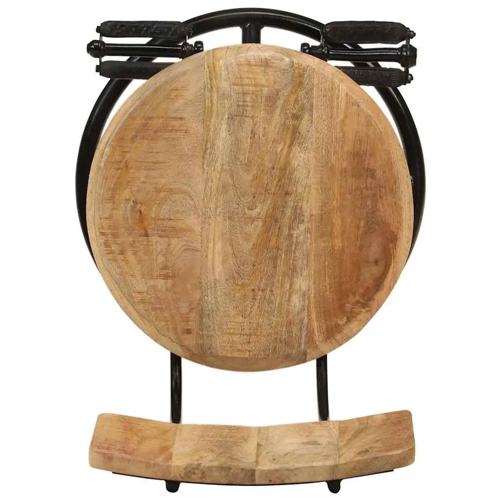 Solid Mango Wood Bar Stools 2 pcs Brown Kitchen Dining