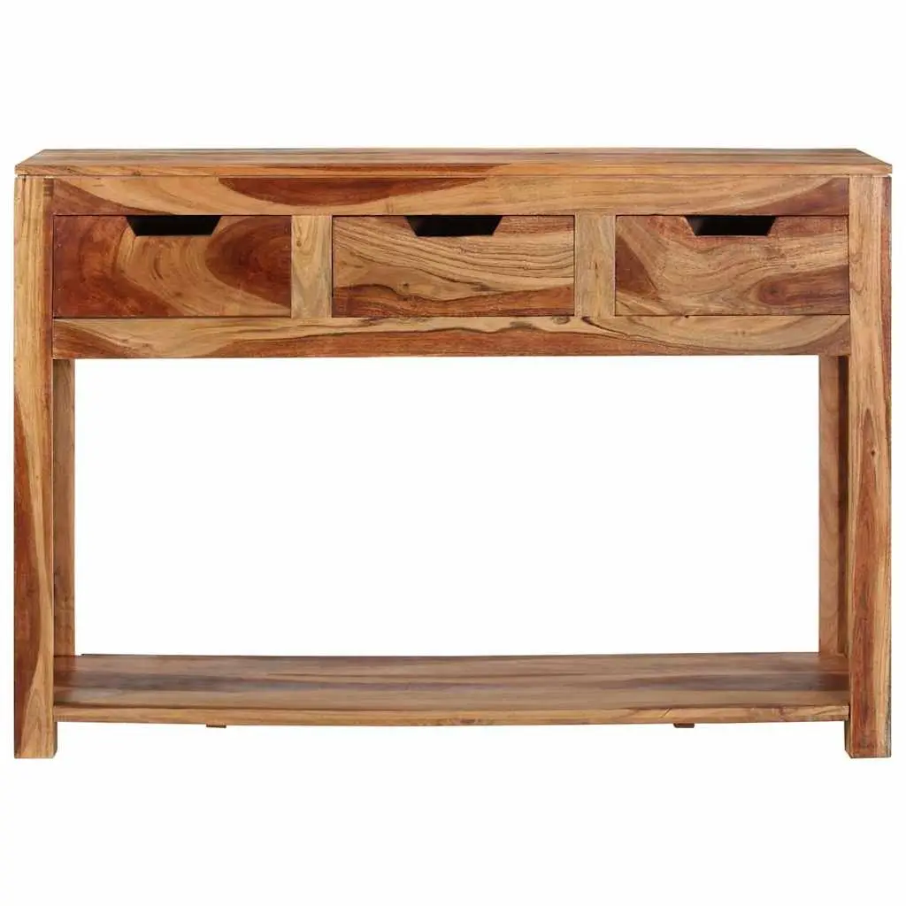 Solid Acacia Wooden Console Table with 3 Drawers