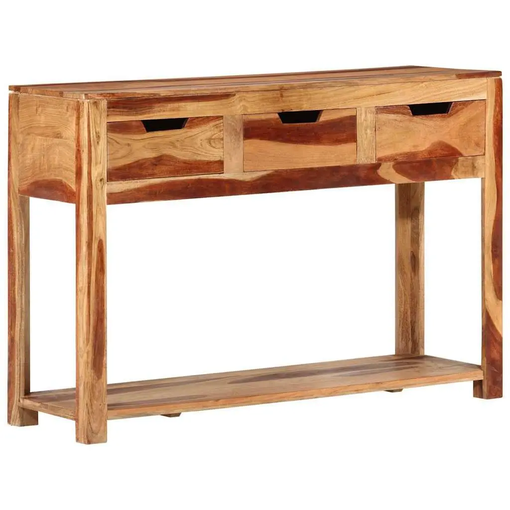 Solid Acacia Wooden Console Table with 3 Drawers