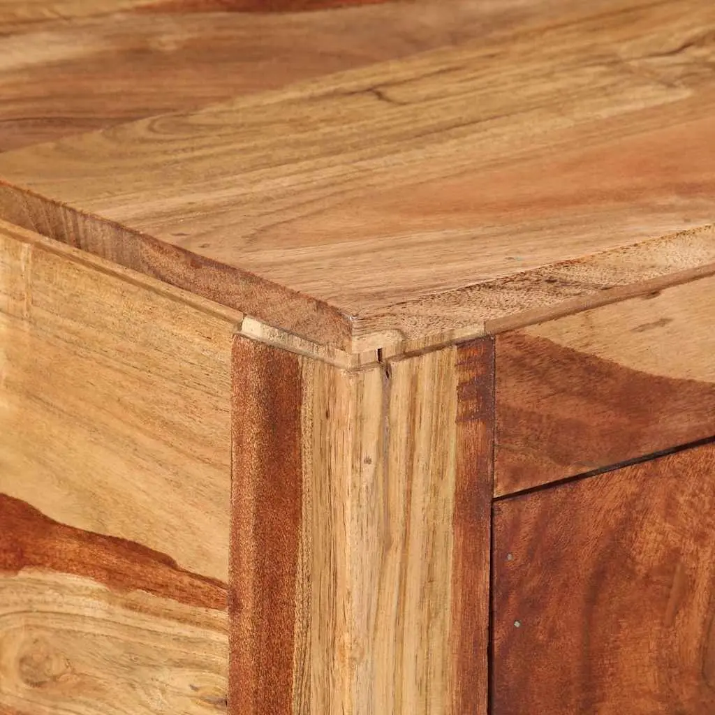 Solid Acacia Wooden Console Table with 3 Drawers