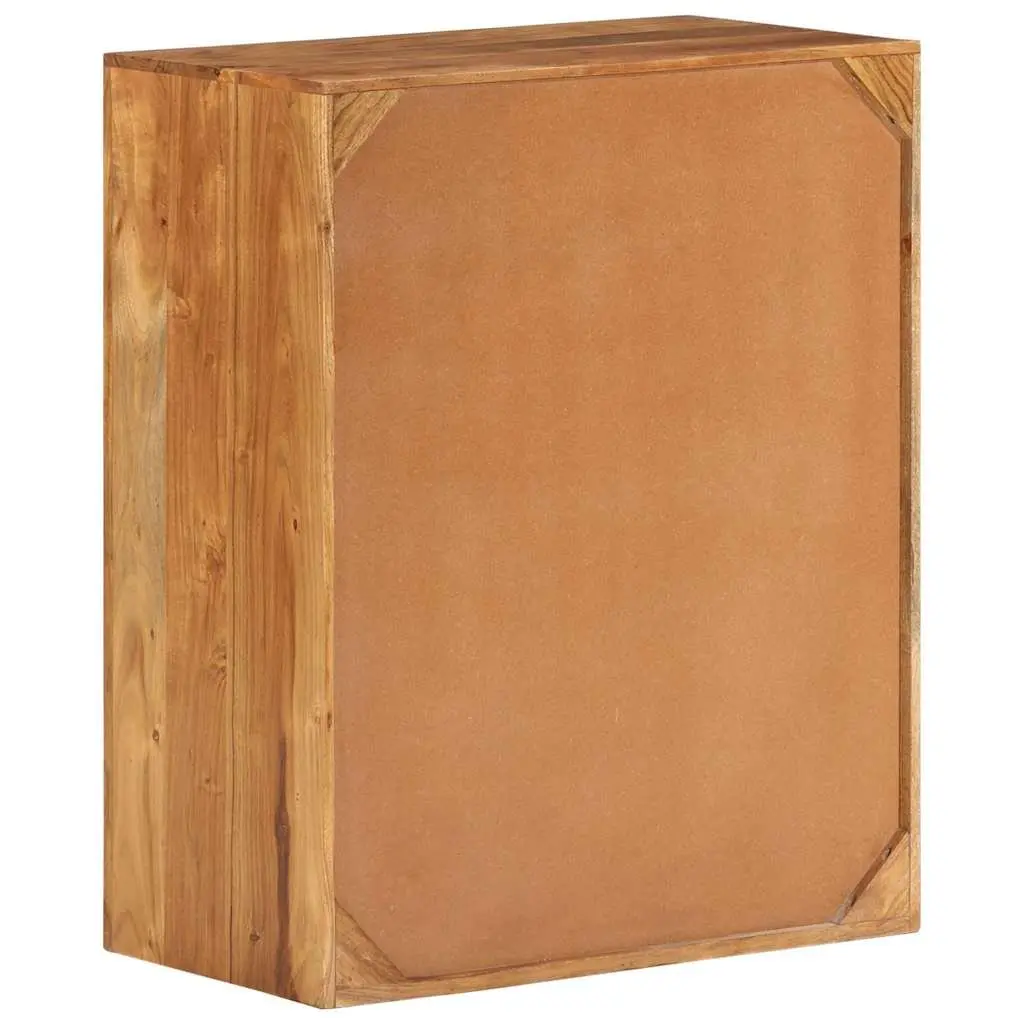 Solid Wood Acacia Drawer Cabinet 60x33x75 cm, 3 Drawers