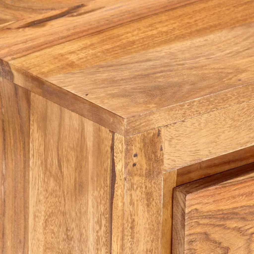 Solid Wood Acacia Drawer Cabinet 60x33x75 cm, 3 Drawers