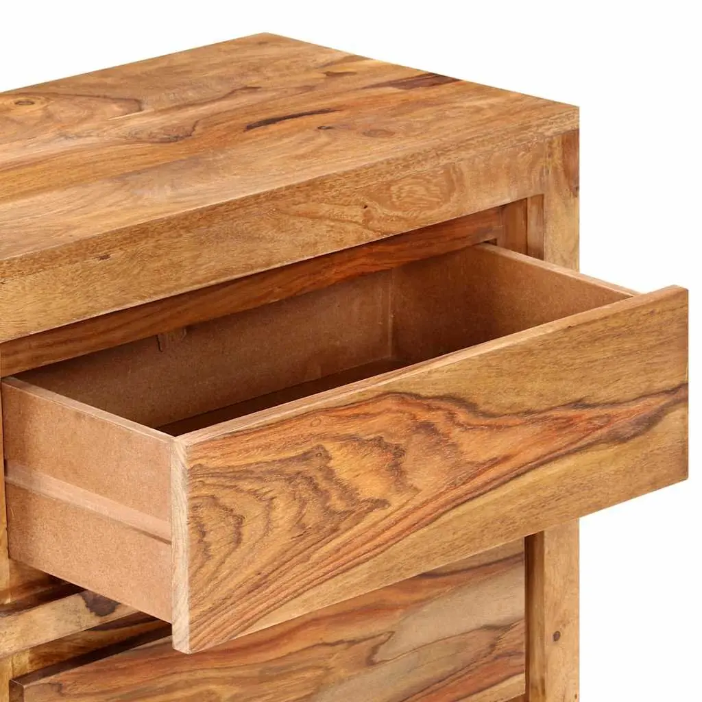 Solid Wood Acacia Drawer Cabinet 60x33x75 cm, 3 Drawers
