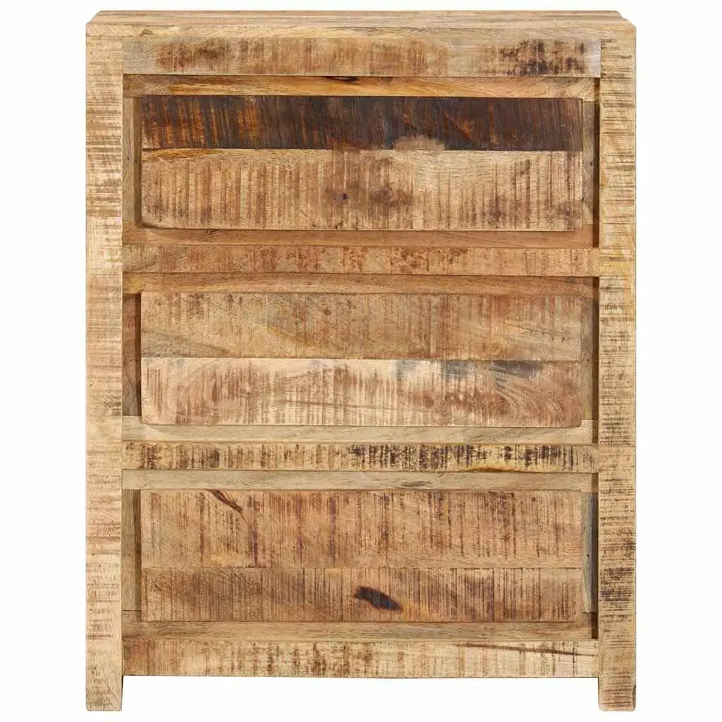 Solid Wood Mango Brown Drawer Cabinet with 3 Drawers
