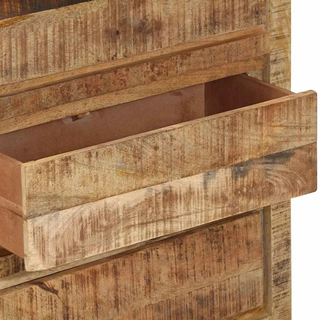 Solid Wood Mango Brown Drawer Cabinet with 3 Drawers