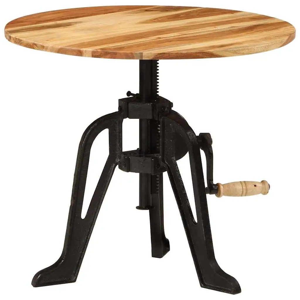 Solid Wood Adjustable Side End Table 60cm