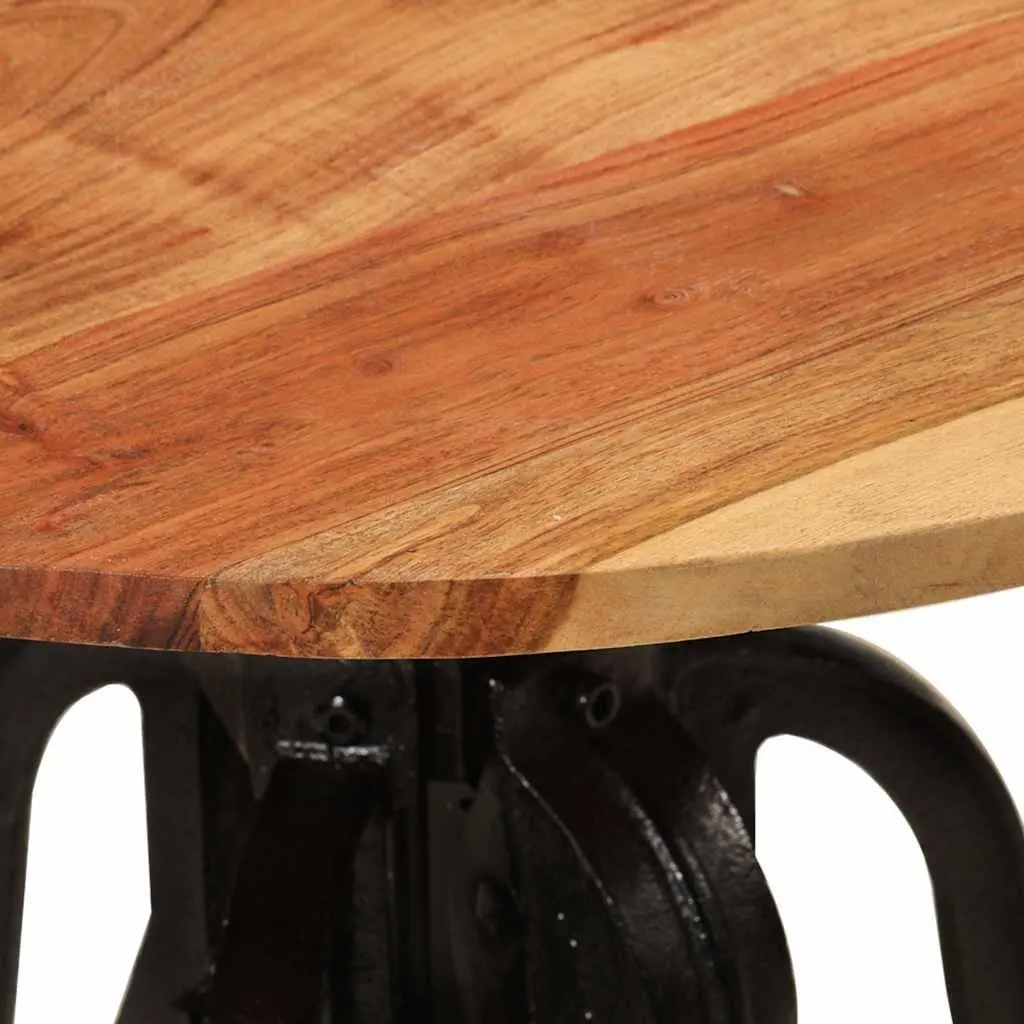 Solid Wood Adjustable Side End Table 60cm