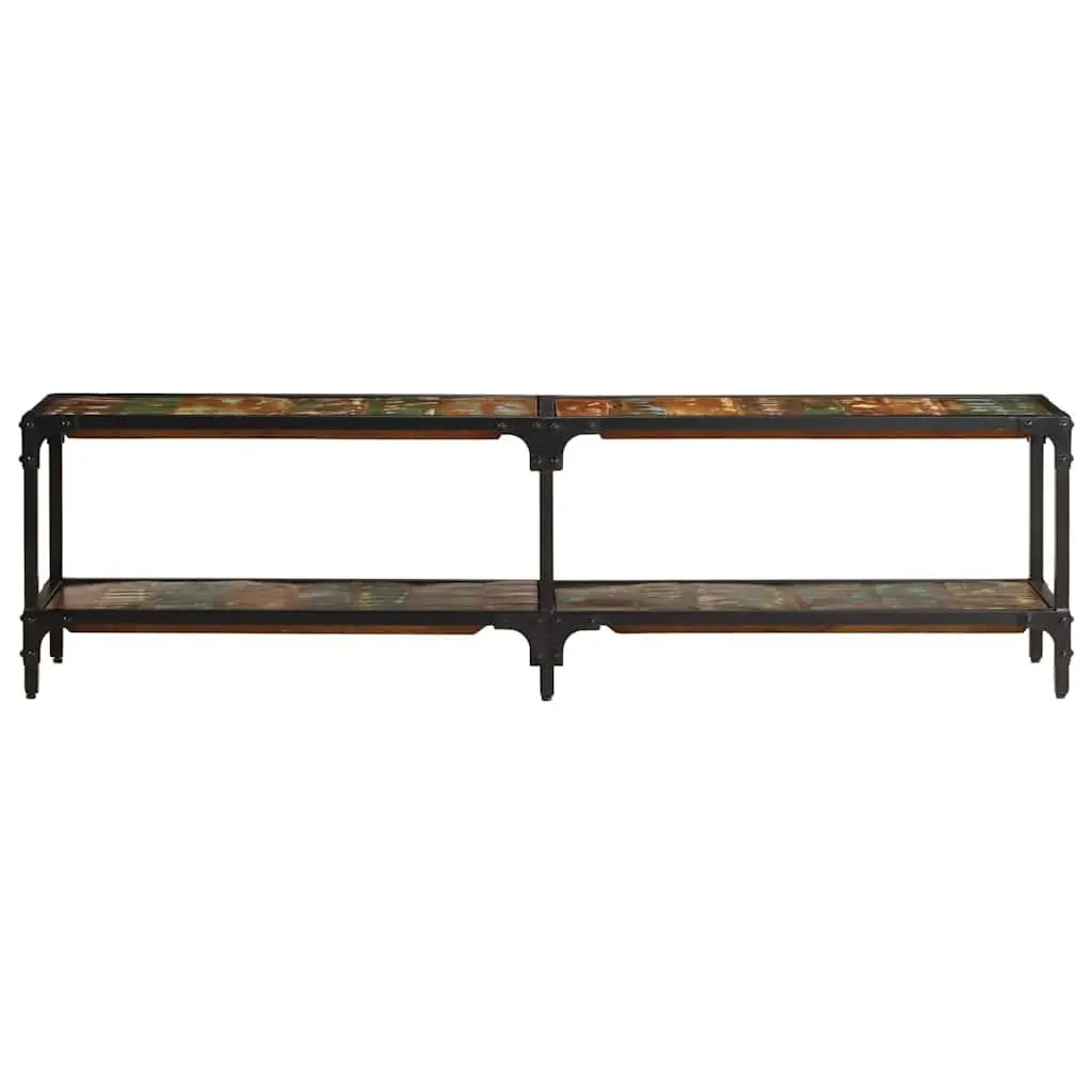 TV Cabinet Solid Reclaimed Wood 150x30x41 cm Multicolour Vintage Antique Style Unit Storage