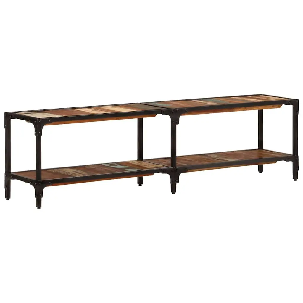 TV Cabinet Solid Reclaimed Wood 150x30x41 cm Multicolour Vintage Antique Style Unit Storage
