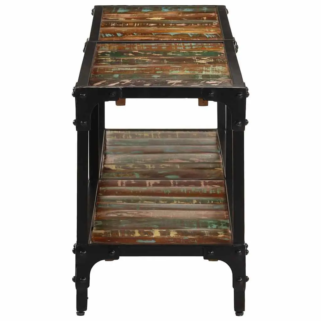 TV Cabinet Solid Reclaimed Wood 150x30x41 cm Multicolour Vintage Antique Style Unit Storage