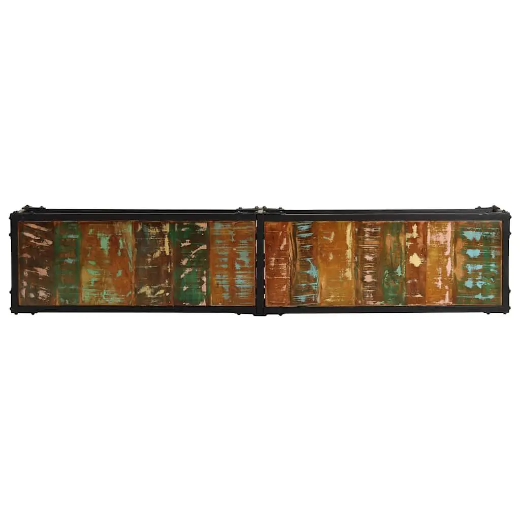 TV Cabinet Solid Reclaimed Wood 150x30x41 cm Multicolour Vintage Antique Style Unit Storage