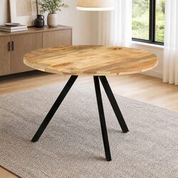 Solid Wood Mango Dining Table 110x75cm in Brown