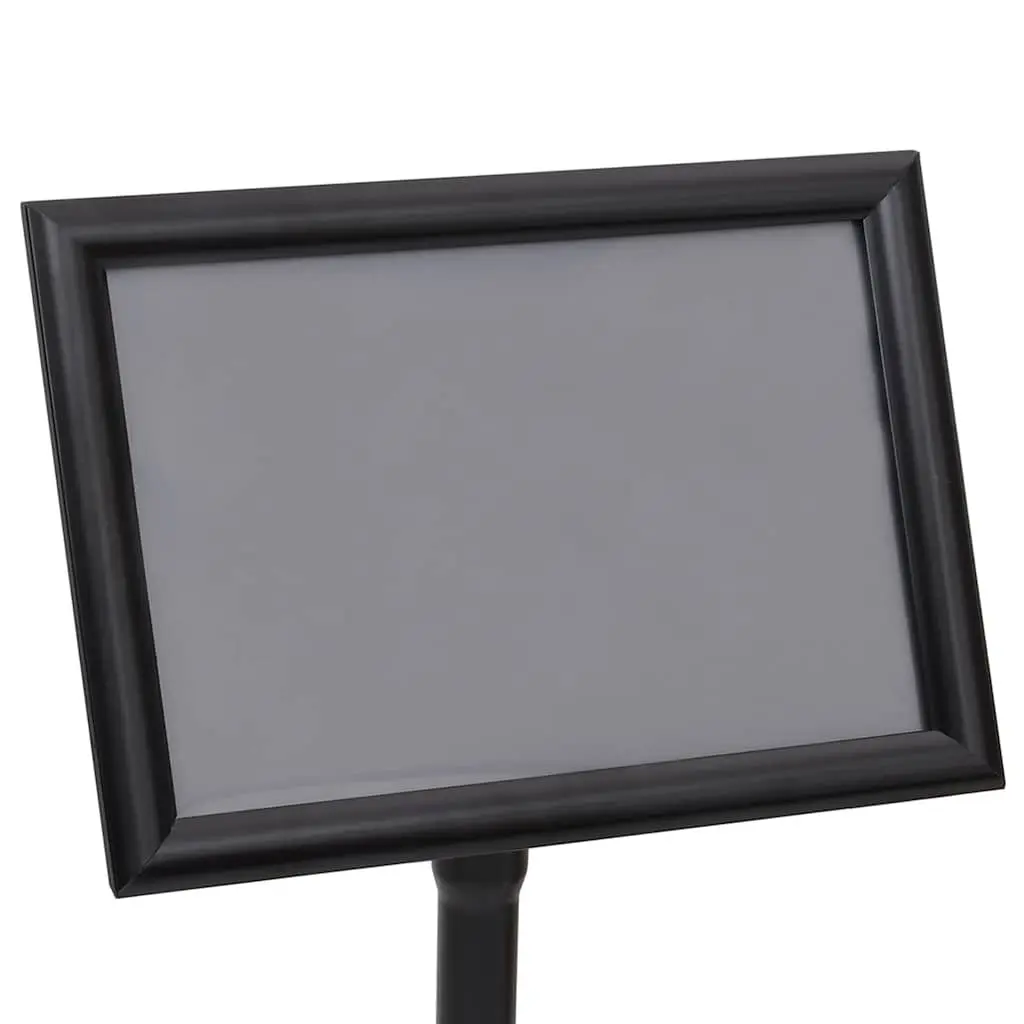 Poster Stand 2 Pieces Black 45 x 32.7 x 108 cm Aluminium Frame Height Adjustable