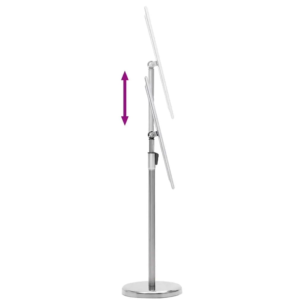 Silver Adjustable Poster Stand 2 Pack with Rotatable Frame