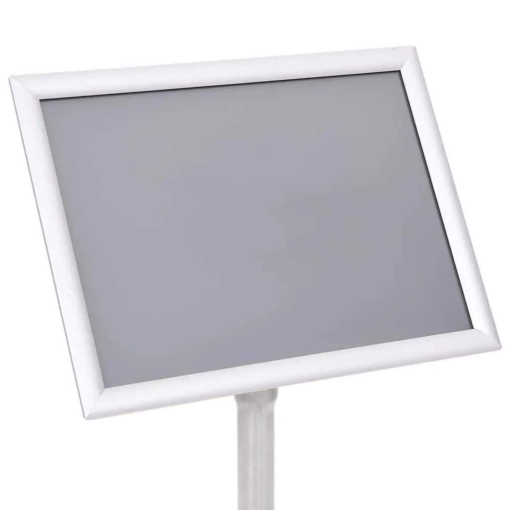 Silver Adjustable Poster Stand 2 Pack with Rotatable Frame