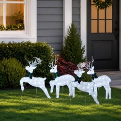 Art Deco LED Reindeer Set of 4 for Holiday Cheer