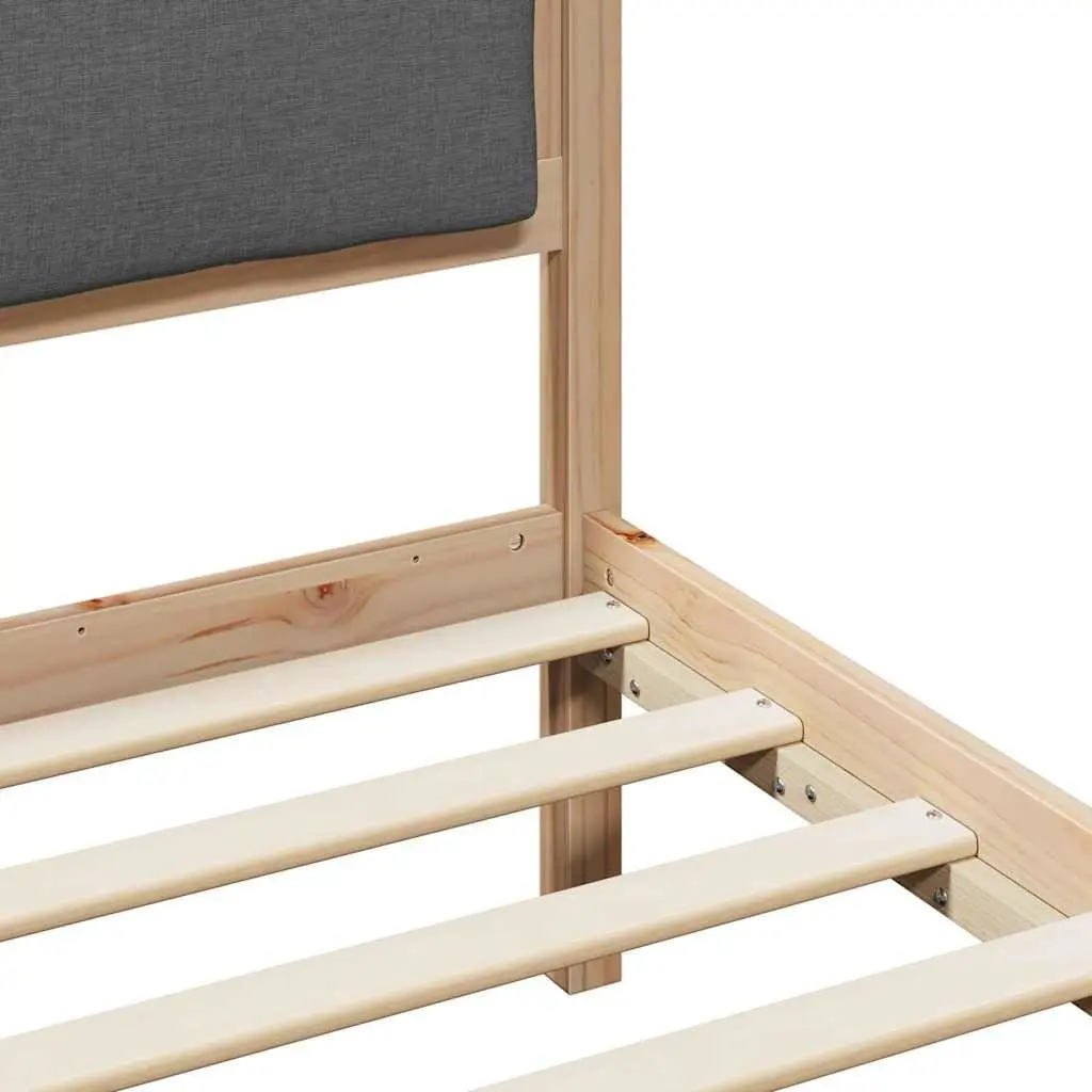 Bed Frame with Headboard Dark Grey 180 x 200 cm Fabric Upholstered Platform