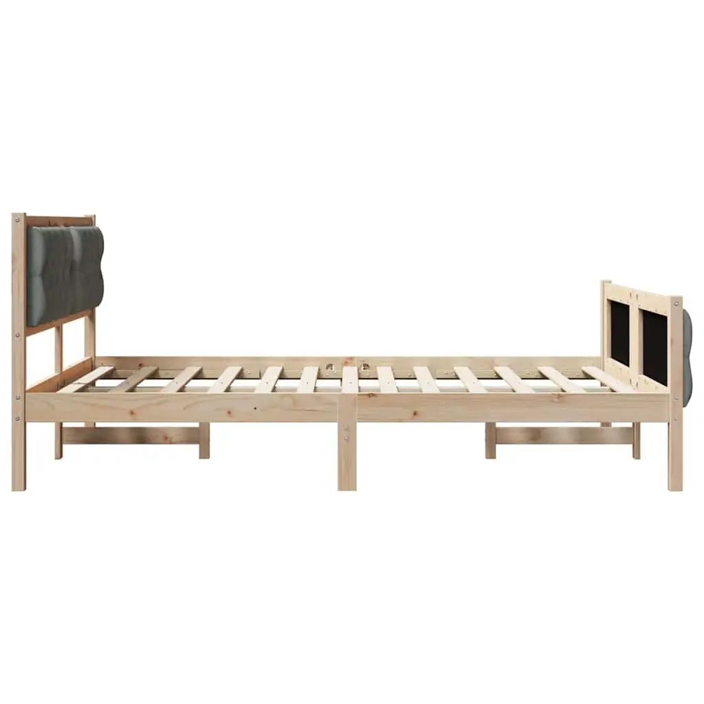 Solid Pine Wood Bed Frame with Headboard 150 x 200 cm