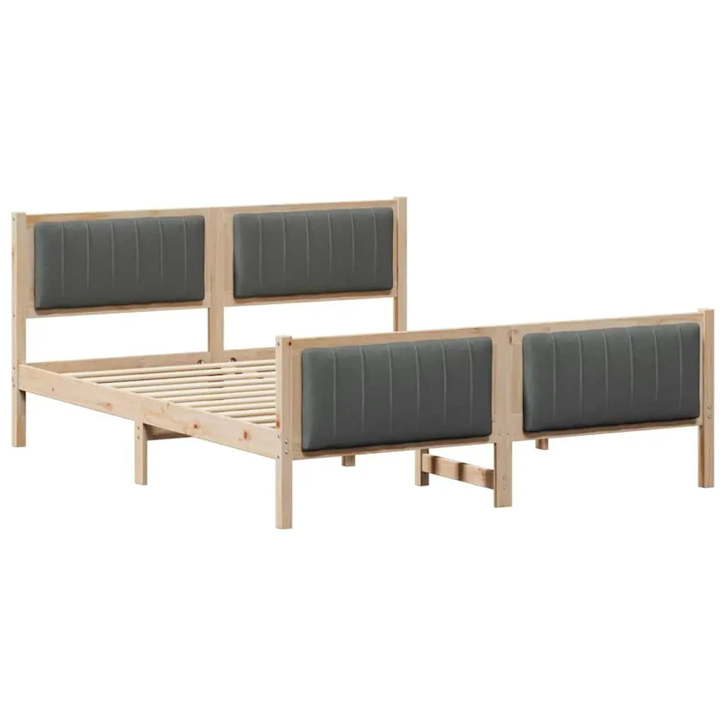 Solid Pine Wood Platform Bed Frame 150x200cm