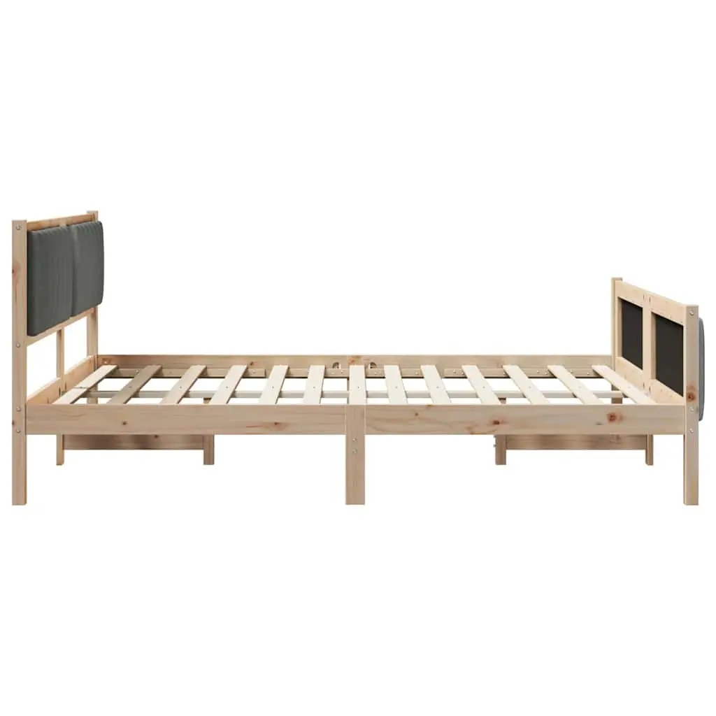 Solid Pine Wood Platform Bed Frame 150x200cm