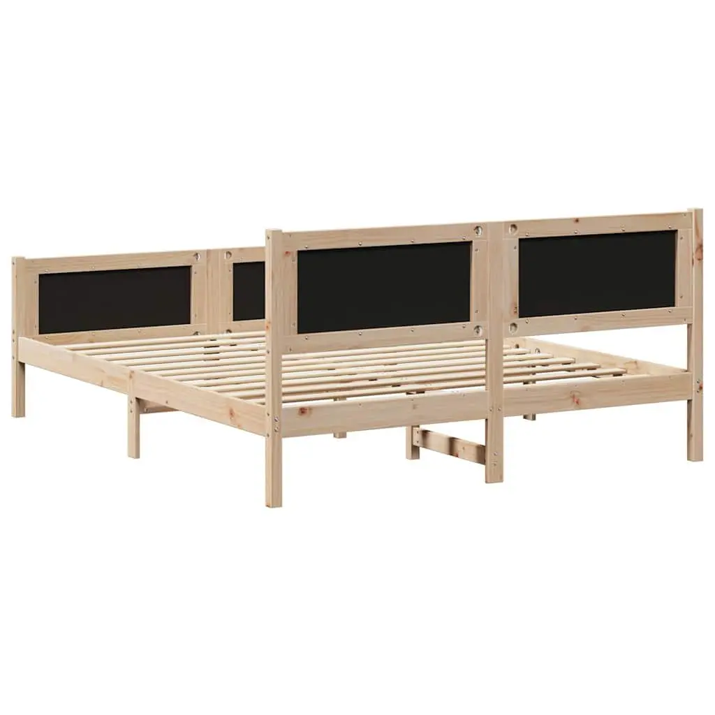 Solid Pine Wood Platform Bed Frame 150x200cm
