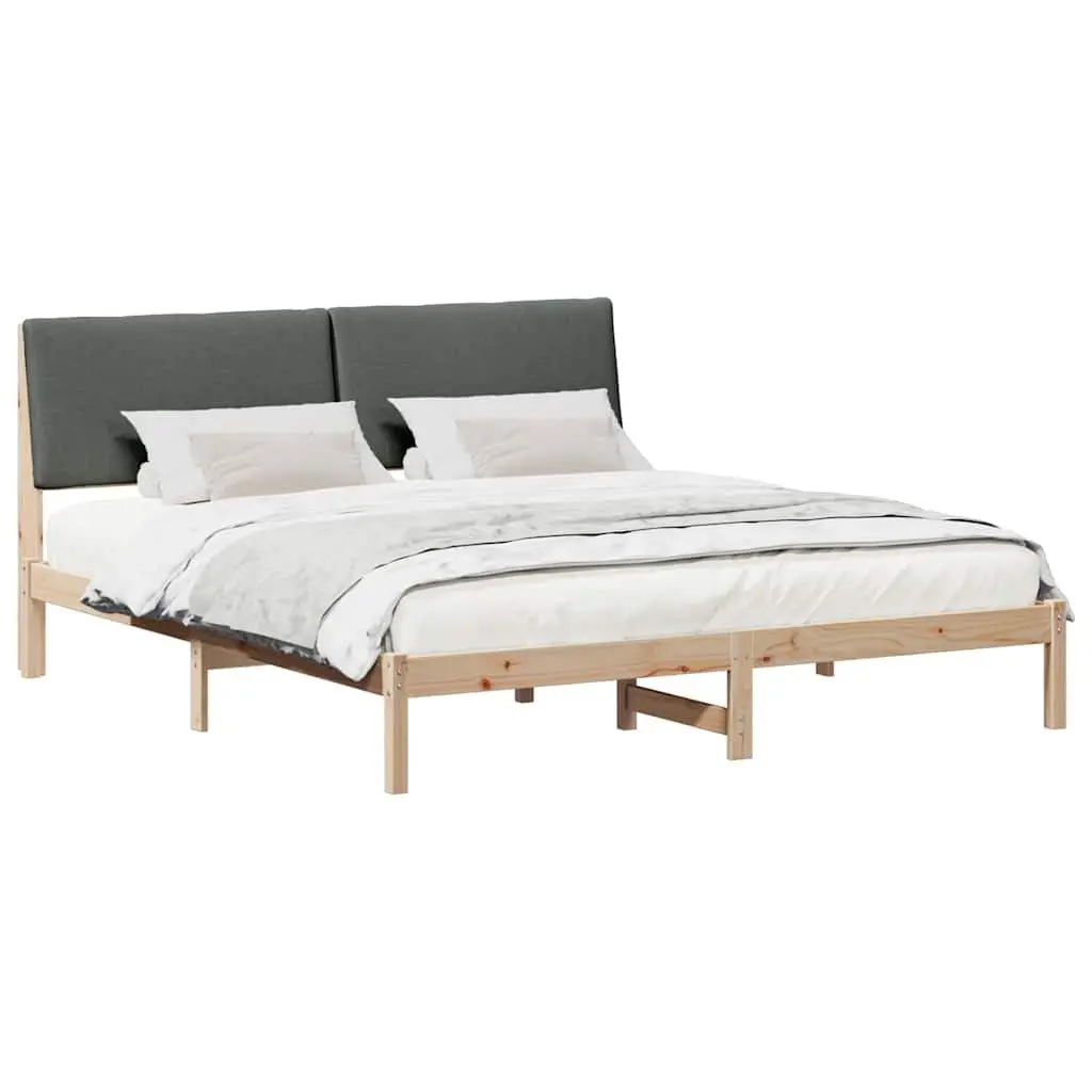 Solid Pine Wood Bed Frame 180 x 200 cm with Headboard