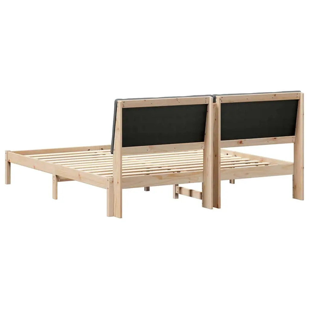 Solid Pine Wood Bed Frame 180 x 200 cm with Headboard