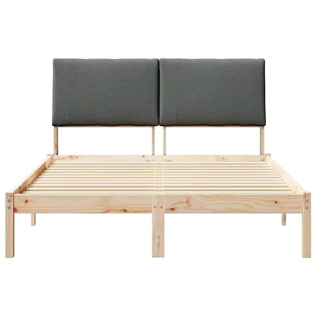 Solid Pine Wood Bed Frame 150 x 200 cm with Headboard